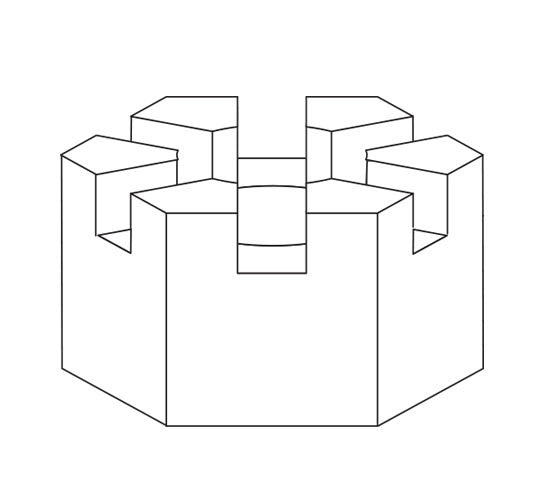 NUT - HEX - SLOTTED - 3/8-16 X