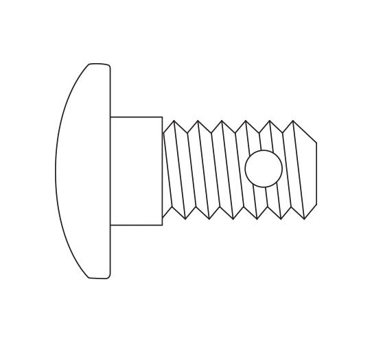 BOLT - W/HOLE - 3/8"-16 X 1" -