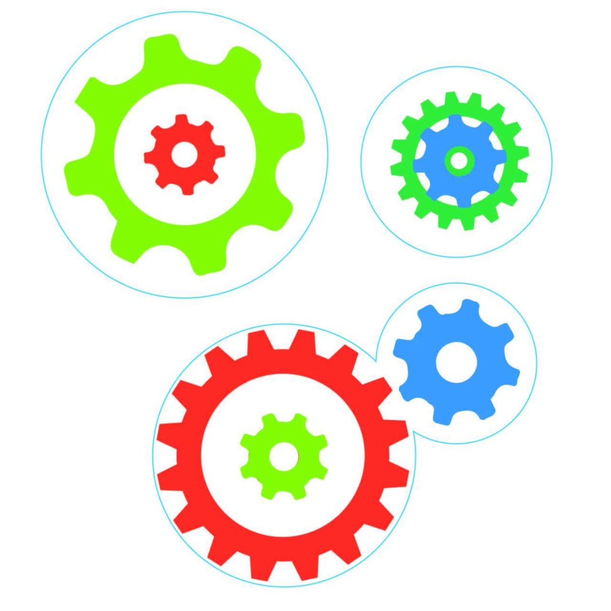 GEAR STICKERS- KIT- 603 – Radio Flyer Parts