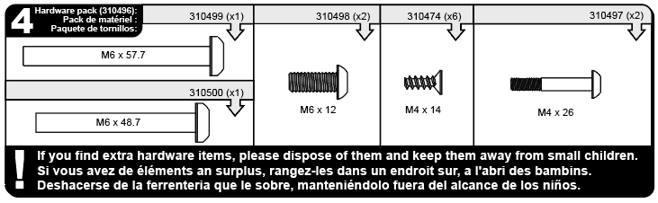 HARDWARE BLISTER PACK, 521/522Z