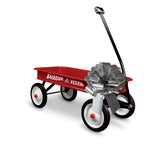 12” Large Silver Gift Bow Attached To Classic Red Wagon