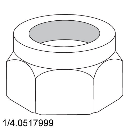 LOCKNUT - W/INSERT - 1/4-20 -