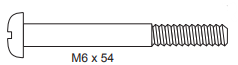SCREW - M6 X 54MM - MACH - PAN