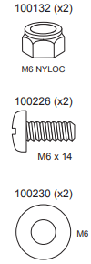 Push Trike Seat Hardware Kit